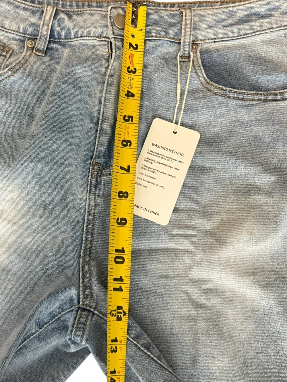 High Waist Jean Shorts Cutoff Long Denim Mom Shorts